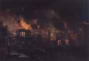 Nicolino V. Calyo Great Fire of New York as Seen From the Bank of America oil painting artist